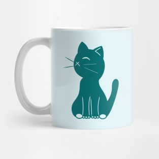 Silhouette Of A Cranky Cat Mug